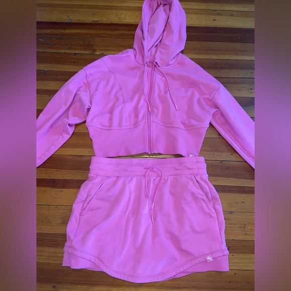 Pink Skirt and Hoodie Matching Set - Picture 3 of 5
